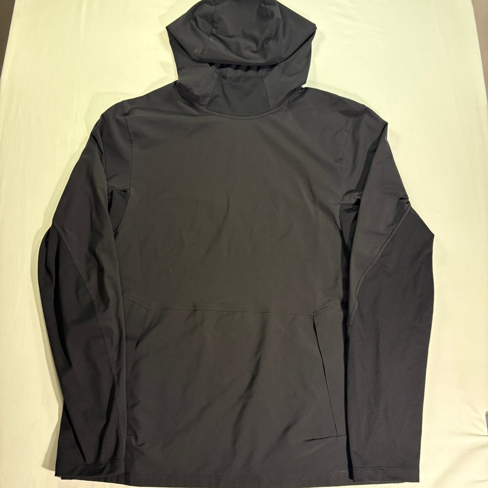 Lululemon Mens Active Hoodie Black Pullover Sweatshirt Size M Fast and Free